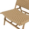 VALERIA - Set of 2 Relief Synthetic Rattan Teak Garden Lounge Chairs