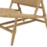 Lot 2 fauteuils lounge jardin teck rotin synthétique