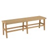 Banc de jardin VALERIA en teck et rotin synthétique