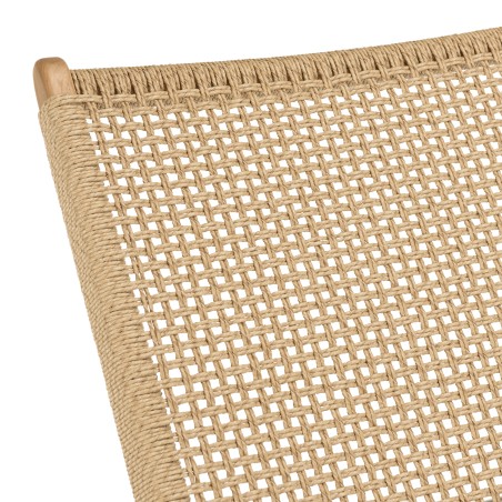 Bain de soleil VALERIA en teck naturel et rotin synthétique