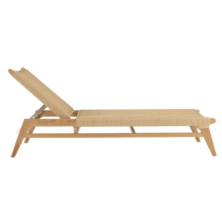 Bain de soleil VALERIA en teck naturel et rotin synthétique