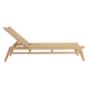 VALERIA Sun Lounger - Natural Teak & Beige Rattan - 4 Reclining Positions