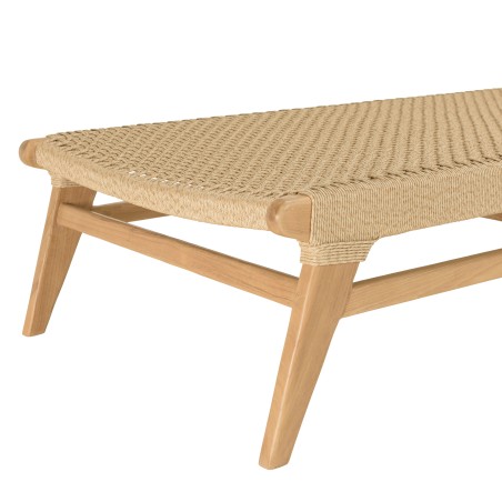 Bain de soleil VALERIA en teck naturel et rotin synthétique