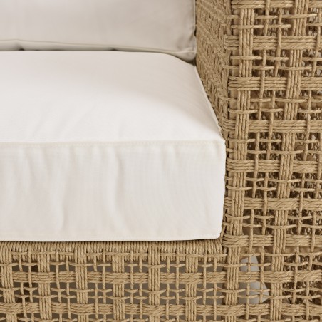 Valeria 6-Seater Garden Furniture Set - Beige Synthetic Rattan