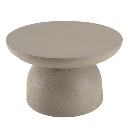 Table basse ronde HECTOR 70x70cm effet béton