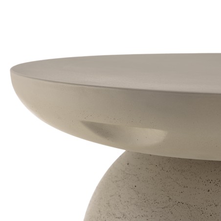 HECTOR Round Coffee Table 70x70cm - Concrete Effect