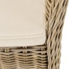Fauteuil en kubu KALLY avec coussin blanc