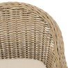 Fauteuil en kubu KALLY avec coussin blanc