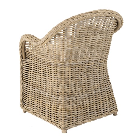 KALLY Kubu Armchair with White Seat Cushion