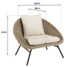 Fauteuil lounge KALLY en kubu