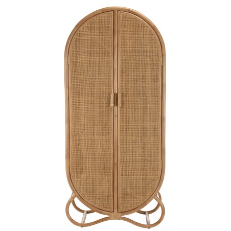 Armoire en rotin KALLY 2 portes cannage brun miel