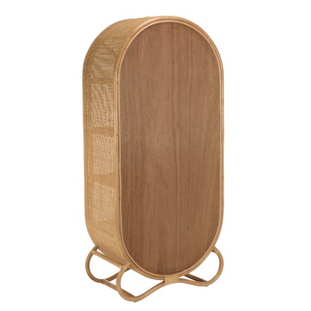 Armoire en rotin KALLY 2 portes cannage brun miel