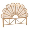 Tête de lit demi-lune KALLY en rotin brun miel 140/160cm