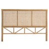 Tête de lit en rotin brun miel 160x110 cm - Style bohème chic