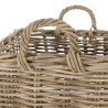 Set de 3 paniers de rangement carrés en kubu naturel KALLY