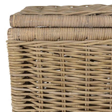 KALLY - Set of 2 Rectangular Storage Chests in Natural Kubu