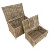 KALLY - Set of 2 Rectangular Storage Chests in Natural Kubu