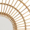 KALLY Round Mirror 100 cm - Sun Design, Honey Brown Rattan