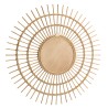Miroir rond en rotin KALLY 100cm - Modèle soleil brun miel