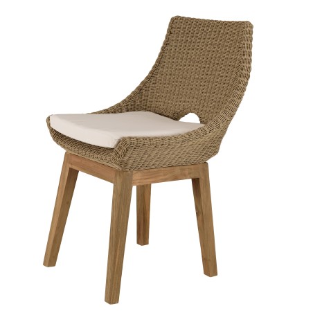 Lot 2 chaises jardin rotin synthétique KALLY