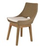 KALLY - Set of 2 Synthetic Rattan Garden Chairs with Cushions