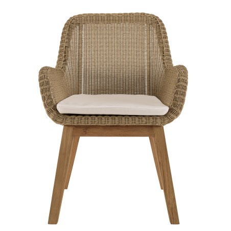 Lot 2 fauteuils jardin rotin synthétique KALLY
