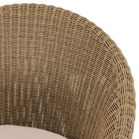 KALLY - Set of 2 Synthetic Rattan Garden Armchairs with Cushions