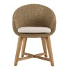 Lot 2 fauteuils jardin rotin synthétique et coussin