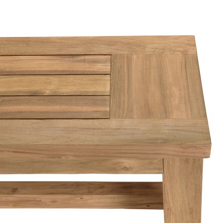 Banc de jardin en teck recyclé 270x35cm