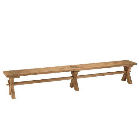 Banc de jardin en teck recyclé KALLY 270x35cm
