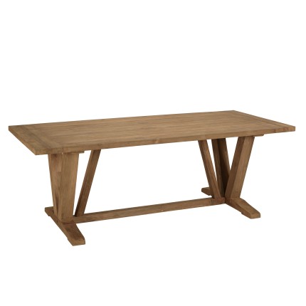 Table à manger jardin KALLY 220x100cm teck recyclé