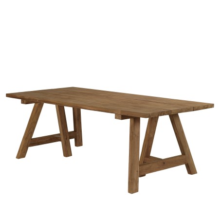 Table à manger de jardin KALLY 220x100cm teck recyclé
