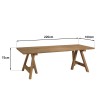 Table à manger de jardin KALLY 220x100cm teck recyclé