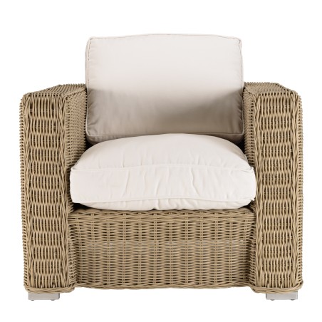 KALLY 5-Seater Garden Furniture Set - Taupe Synthetic Rattan