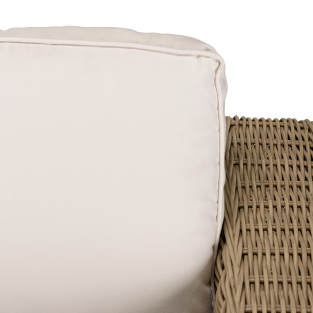 KALLY 5-Seater Garden Furniture Set - Taupe Synthetic Rattan