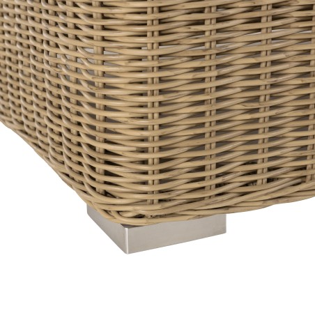 KALLY 5-Seater Garden Furniture Set - Taupe Synthetic Rattan