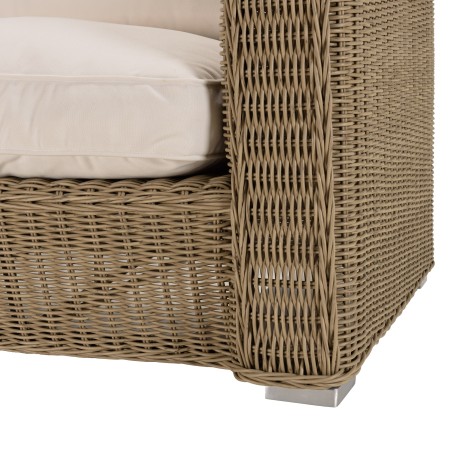 KALLY 5-Seater Garden Furniture Set - Taupe Synthetic Rattan