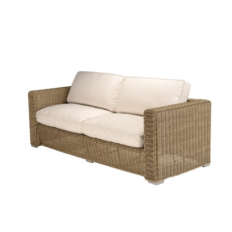 Salon de jardin 5 places en rotin synthétique taupe