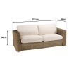 KALLY 5-Seater Garden Furniture Set - Taupe Synthetic Rattan