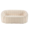 LEOPOLD 2-Seater Shell Sofa in Ecru Bouclé Fabric