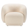 LEOPOLD Round Armchair in Ecru Bouclé Fabric - Modern Elegance