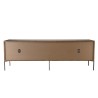 MAXENCE TV Stand with 2 Doors and 1 Drawer - Recycled Teak Wood and Anthracite Grey Metal Legs