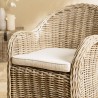 KALLY Kubu Armchair with White Seat Cushion
