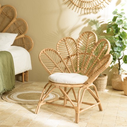 Fauteuil en rotin KALLY - Style bohème
