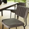 Lot 2 chaises velours gris foncé AGATHE
