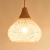Suspension SIXTINE en rotin naturel 40x40cm