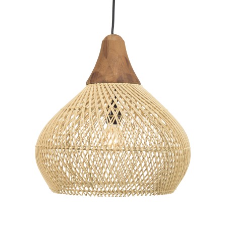 Suspension SIXTINE en rotin naturel 40x40cm