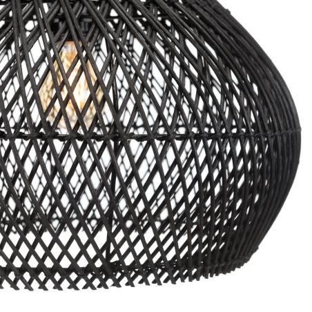 Suspension SIXTINE en rotin noir 40x40cm