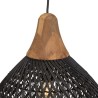 Suspension SIXTINE en rotin noir 40x40cm