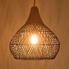 Suspension SIXTINE en rotin noir 40x40cm
